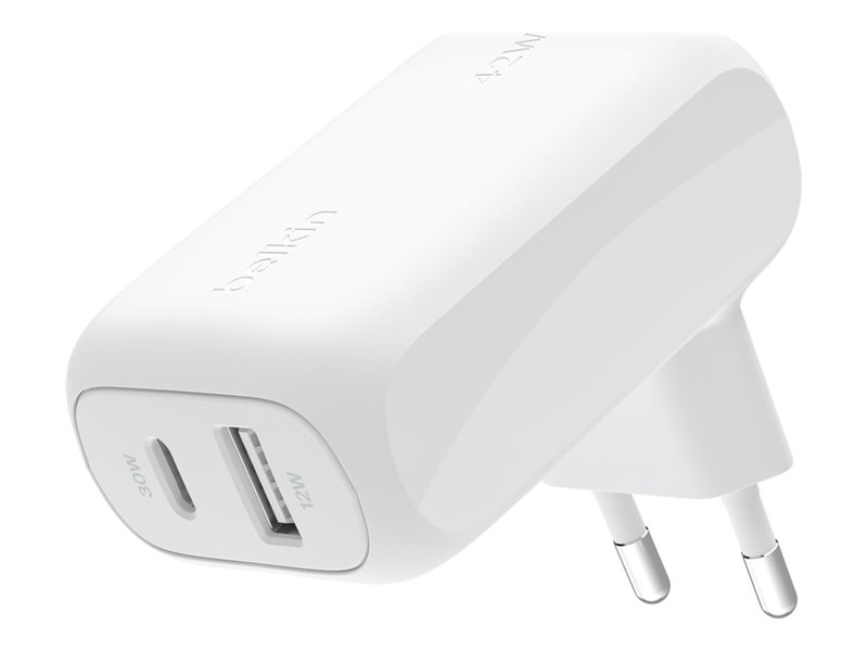 Belkin Dual-port wall charger, 42W | WCB009vfWH