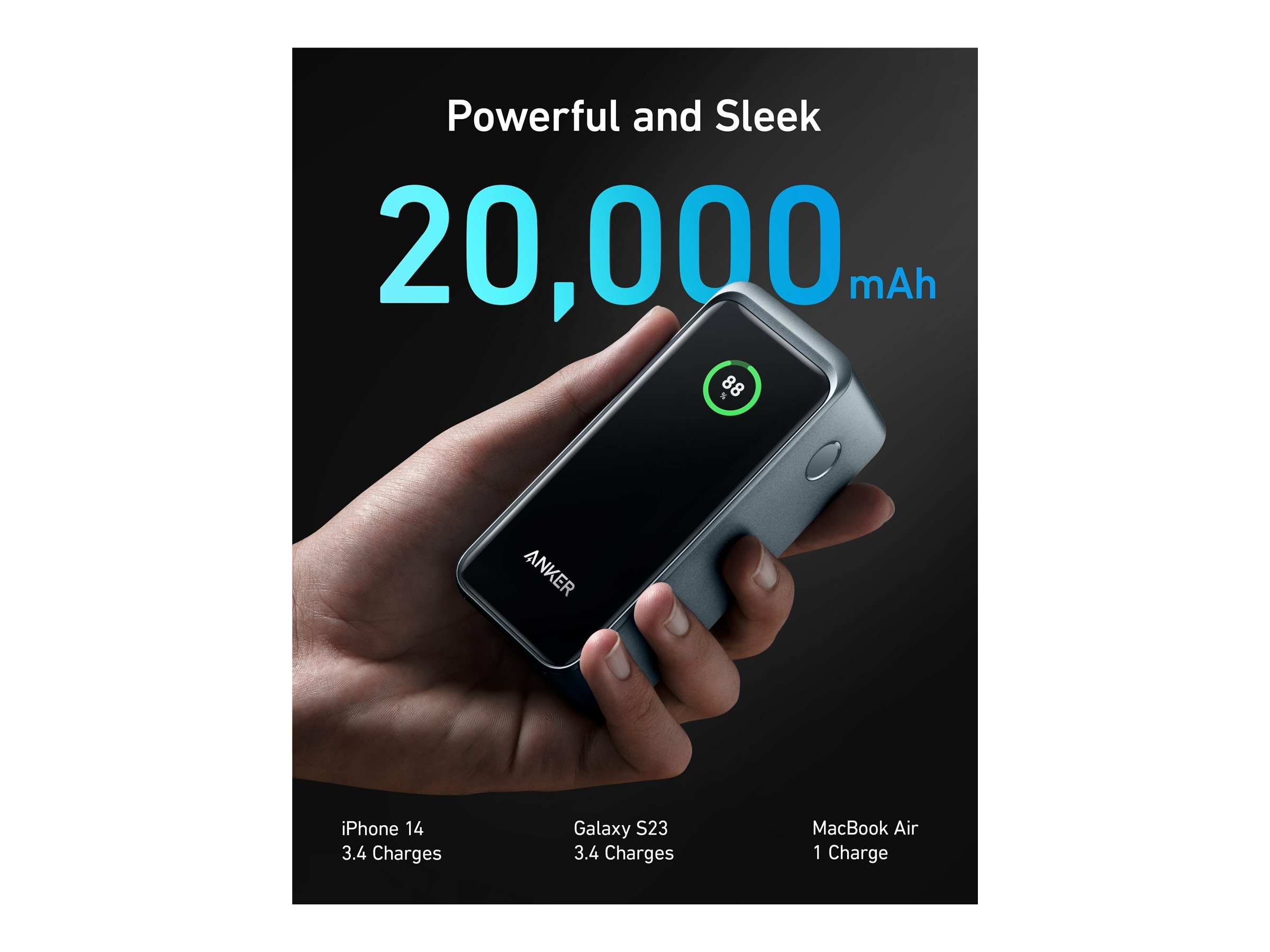 Anker Soundcore Power Bank, 200 W | Prime | 20000 mAh | Black