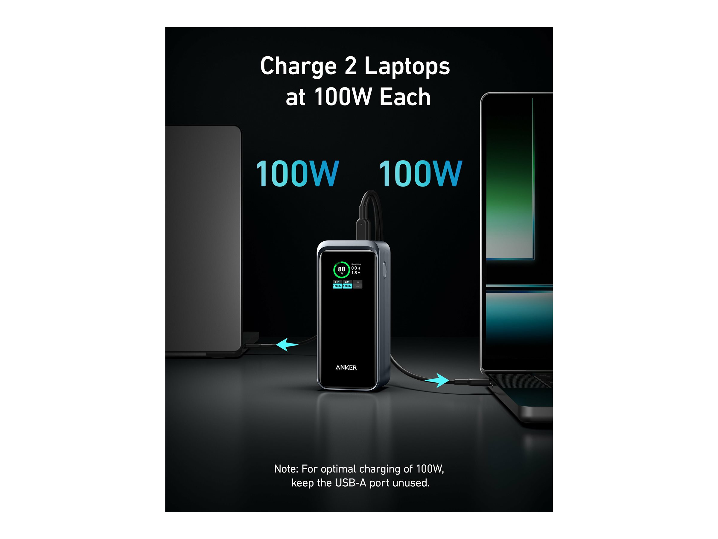 Anker Soundcore Power Bank, 200 W | Prime | 20000 mAh | Black