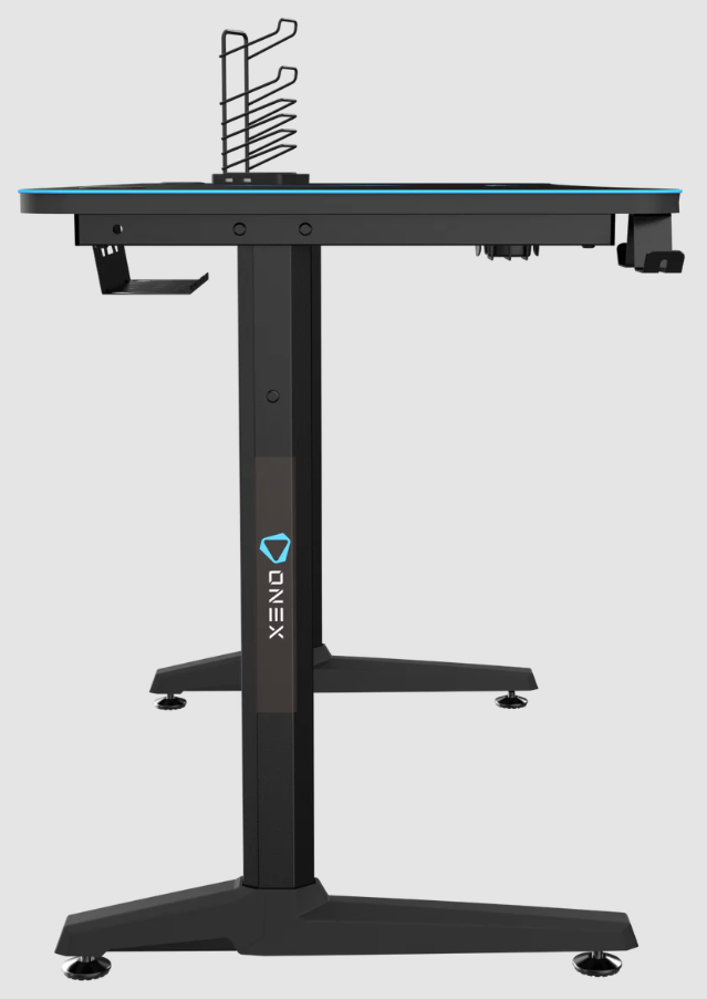 Onex | Gaming Desk w/Cup holder, headset hook, Gamepad holder, Full coverage mouse pad | GD1200H | Black