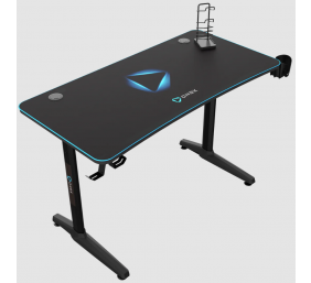 Onex | Gaming Desk w/Cup holder, headset hook, Gamepad holder, Full coverage mouse pad | GD1200H | Black