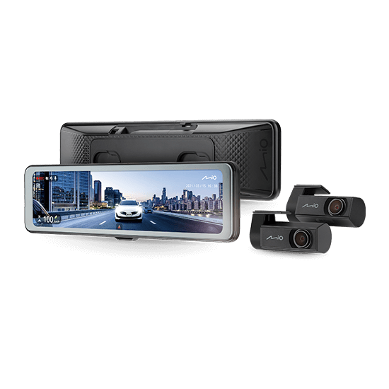 Mio MiVue R860WD, Dash Cam | GPS | Wi-Fi | Front and rear cams synchronized for recording with an unobstructed view; 11.26" IPS anti-glare touchscreen; Upgrade to the STARVIS 2 technology for clear details; Integrated high speed Wi-Fi – Quick pairing usin