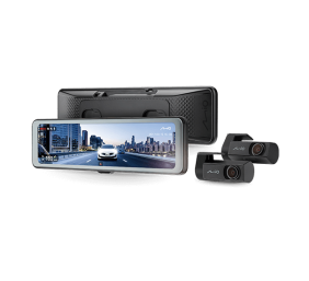 Mio MiVue R860WD, Dash Cam | GPS | Wi-Fi | Front and rear cams synchronized for recording with an unobstructed view; 11.26" IPS anti-glare touchscreen; Upgrade to the STARVIS 2 technology for clear details; Integrated high speed Wi-Fi – Quick pairing usin
