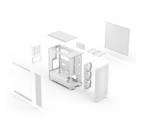 Fractal Design Case | Epoch | White TG RGB Clear Tint | ATX | Power supply included No