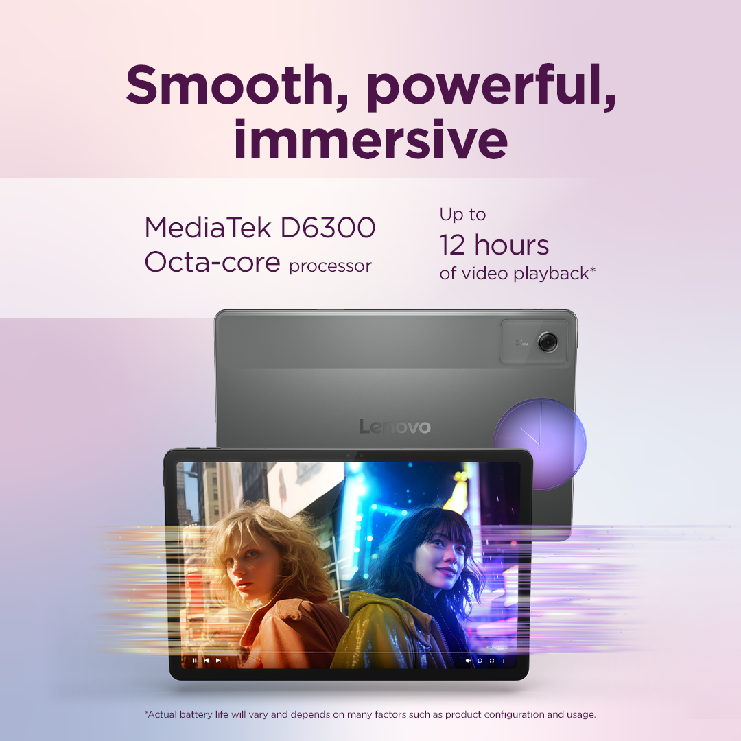 Lenovo Idea Tab 5G LTE (w/o power adapter) | ZAFM0112SE | 11 " | Luna Grey | IPS | 2560 x 1600 pixels | MediaTek | Dimensity 6300 | 8 GB | Soldered LPDDR4x | 128 GB | 5G | Wi-Fi | Front camera | 5 MP | Rear camera | 8 MP | Bluetooth | 5.2 | Android | 15 (
