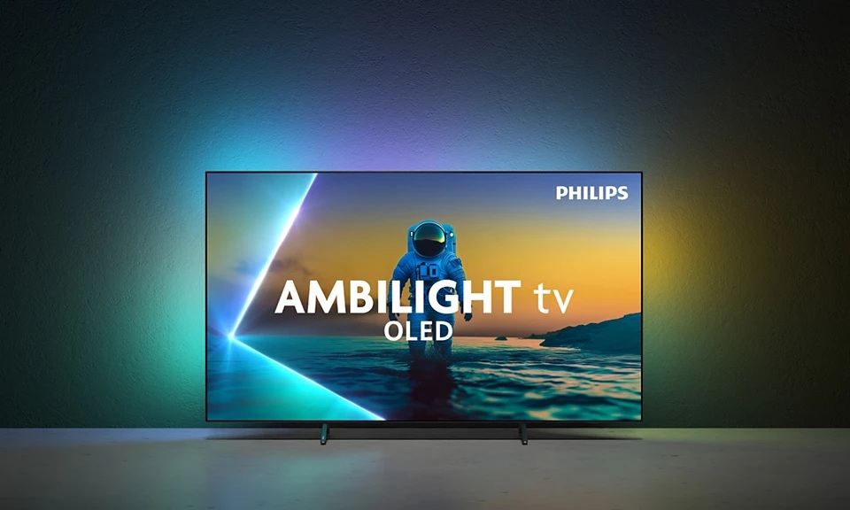 Philips OLED 4K Ambilight TV | 77OLED820/12 | 77 | Smart TV | Google TV | UHD | Grey