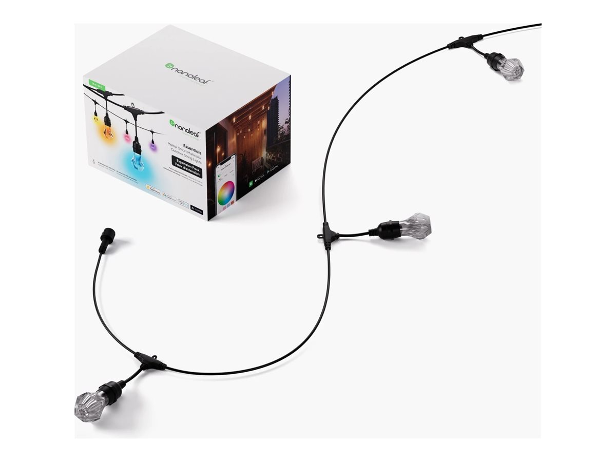 Nanoleaf Essentials Matter Smart Multicolour Outdoor String Lights Expansion 15m|16M+