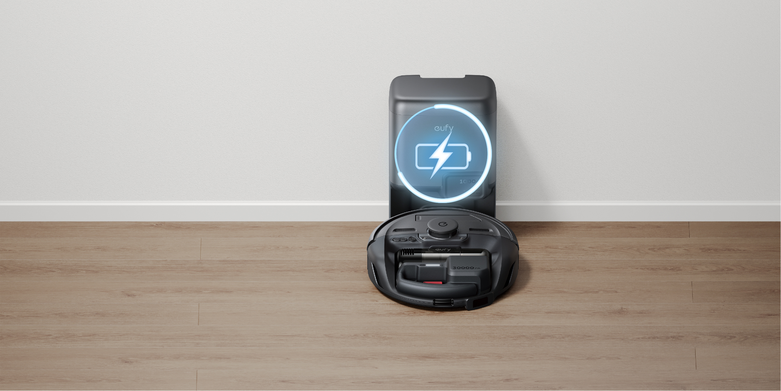 Anker Eufy Robot Vacuum Cleaner 3-IN-1 E20 | Dry | Operating time (max) 180 min | Dust capacity 0.35 L | 30000 Pa | Black
