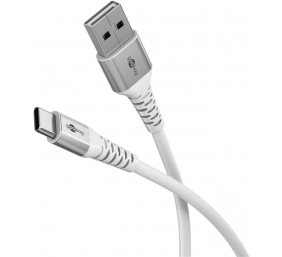 Goobay USB-C to USB-A Supersoft Textile Cable with Metal Plugs | 74530