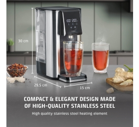Caso Turbo hot water dispenser | HW 620 | Water Dispenser | 2600 W | 2.5 L | Plastic/Stainless Steel | Black/Stainless Steel