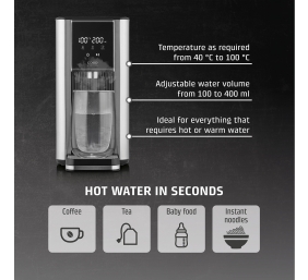 Caso Turbo hot water dispenser | HW 620 | Water Dispenser | 2600 W | 2.5 L | Plastic/Stainless Steel | Black/Stainless Steel