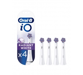 Oral-B | Toothbrush replacement | iO Radiant White | Heads | For adults | Number of brush heads included 4 | Number of teeth brushing modes Does not apply | White