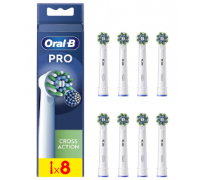 Oral-B | Replaceable toothbrush heads | EB50RX-8 Cross Action Pro | Heads | For adults | Number of brush heads included 8 | White