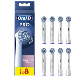 Oral-B | Replaceable toothbrush heads | EB60X-8 Sensitive Clean Pro | Heads | For adults | Number of brush heads included 8 | White