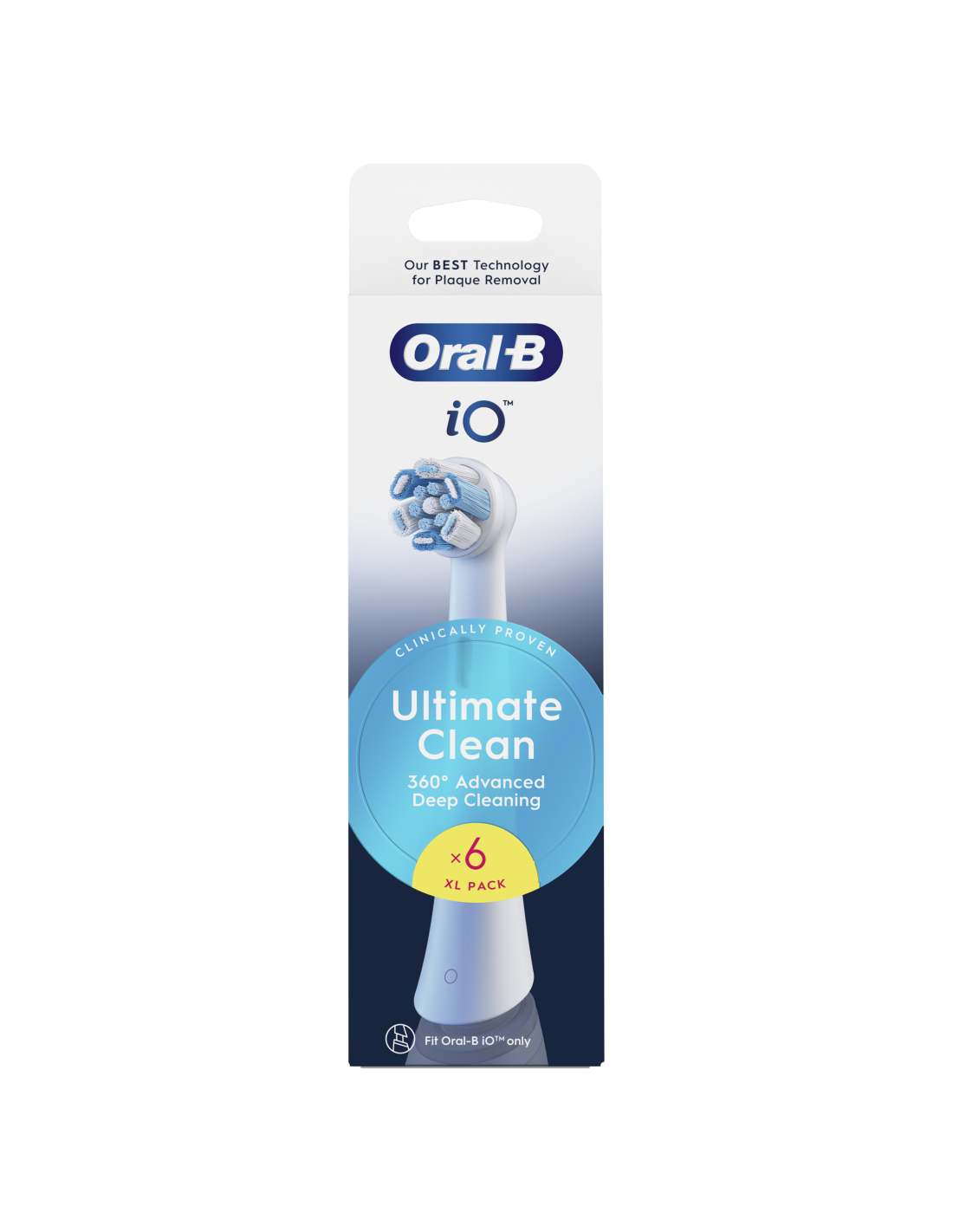 Oral-B | Replaceable toothbrush heads | iO UltimateClean | Heads | For adults | Number of brush heads included 6 | White