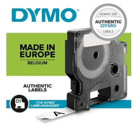 Dymo 16957 (S0718040) D1 Lanksti nailono juostelė 12mm x 3.5m, Black on White