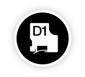 Dymo 16957 (S0718040) D1 Lanksti nailono juostelė 12mm x 3.5m, Black on White