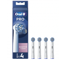 Oral-B | Replaceable toothbrush heads | EB60X-4 Sensitive Clean Pro | Heads | For adults | Number of brush heads included 4 | White
