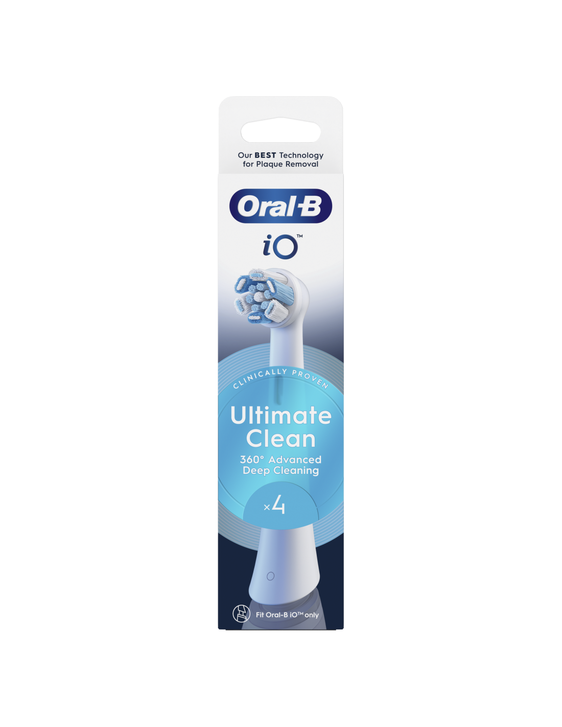 Oral-B | Replaceable toothbrush heads | iO UltimateClean | Heads | For adults | Number of brush heads included 4 | White