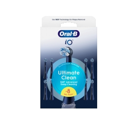 Oral-B | Replaceable toothbrush heads | iO UltimateClean | Heads | For adults | Number of brush heads included 8 | Black
