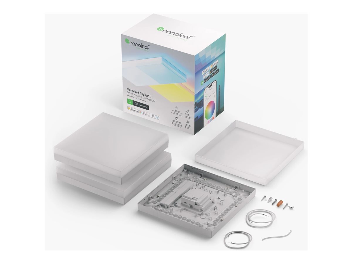 Nanoleaf Sky Light Starter Kit (3 panels) | 6M+ Colours with Dynamic Scenes