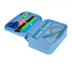 Forminis trijų skyrių penalas su priedais CoolPack Jumper 3 DAISY SUN