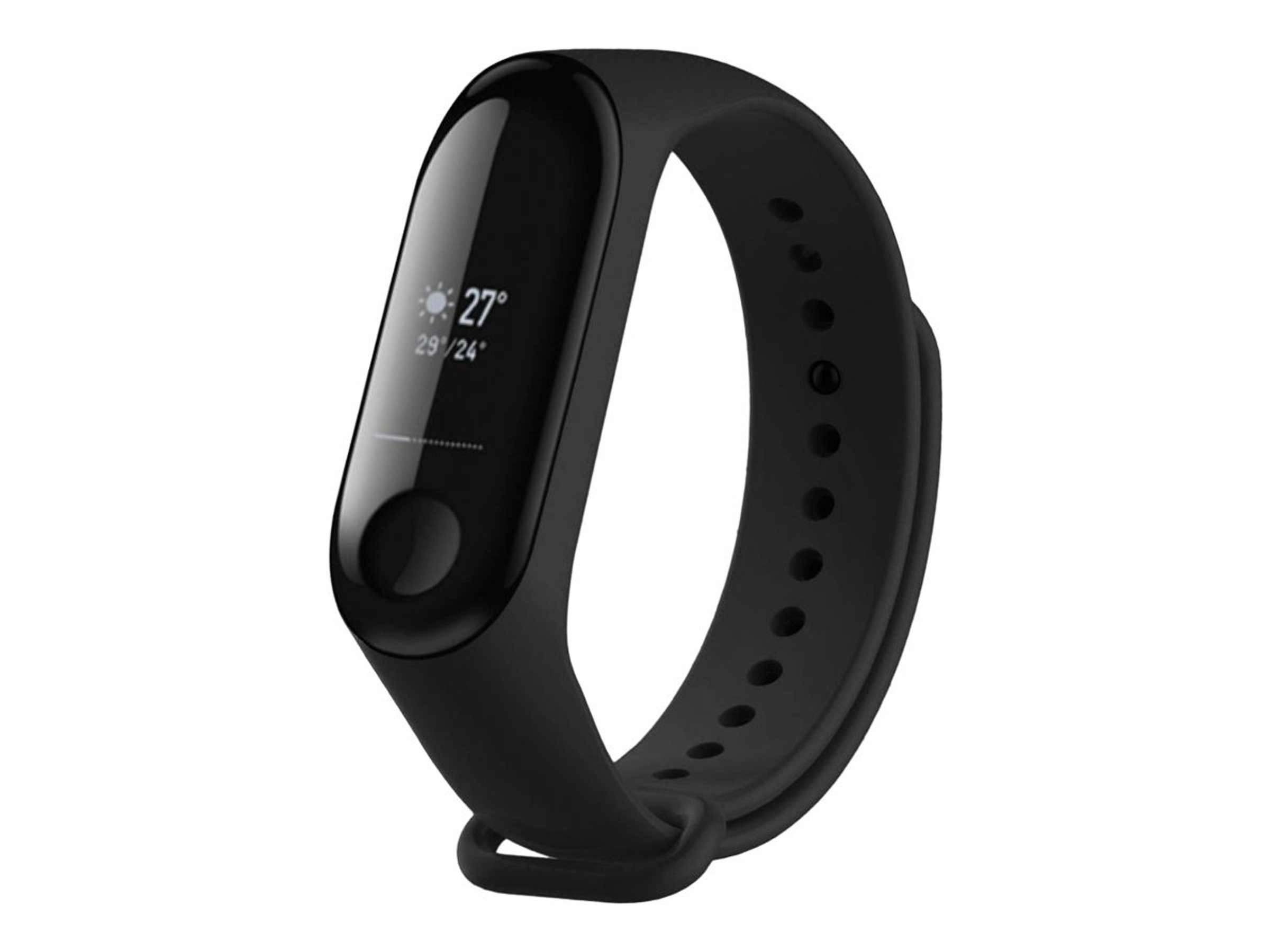 Fixed | Silicone Strap for Xiaomi Mi Band 3/4 | Black