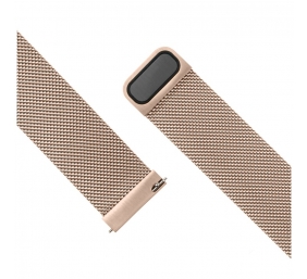 Fixed | Mesh Strap with Quick Release, 18mm, Stainless Steel Mesh Strap for Smartwatch | Gold