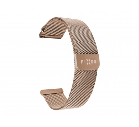 Fixed | Mesh Strap with Quick Release, 18mm, Stainless Steel Mesh Strap for Smartwatch | Gold