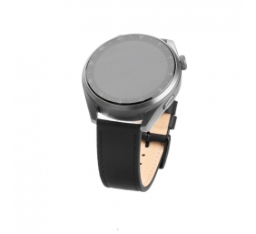 Fixed | Leather Strap with Quick Release 20mm for Smartwatch | Black