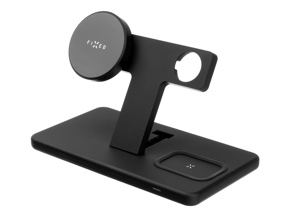 Fixed | MagPowerstation 3-in-1 wireless charging stand with MagSafe mount support | FIXMPOS-BK
