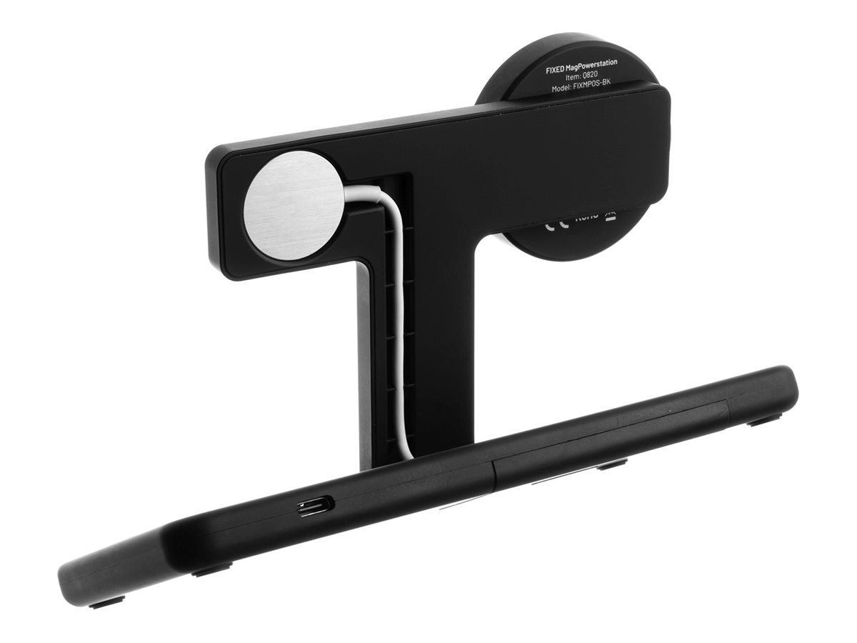 Fixed | MagPowerstation 3-in-1 wireless charging stand with MagSafe mount support | FIXMPOS-BK