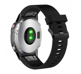 Fixed | Silicone Strap for Garmin QuickFit 20mm | Black