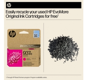 HP 937e EvoMore (4S6W7NE) Rašalinė kasetė, Purpurinė