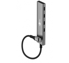 Goobay Slim 4-Port USB Hub, USB-C to USB-C, 5 Gbit/s