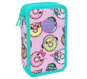 Forminis dviejų skyrių penalas su priedais CoolPack Jumper 2 Happy donuts