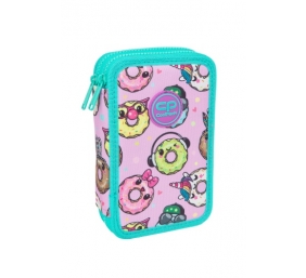 Forminis dviejų skyrių penalas su priedais CoolPack Jumper 2 Happy donuts