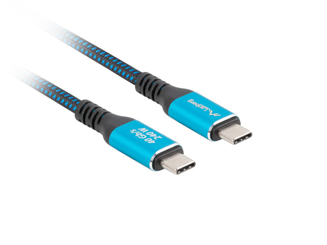 Lanberg USB-C M/M 4.0 CABLE 240W 8K 60HZ | CA-CMCM-45CU-0020-BK
