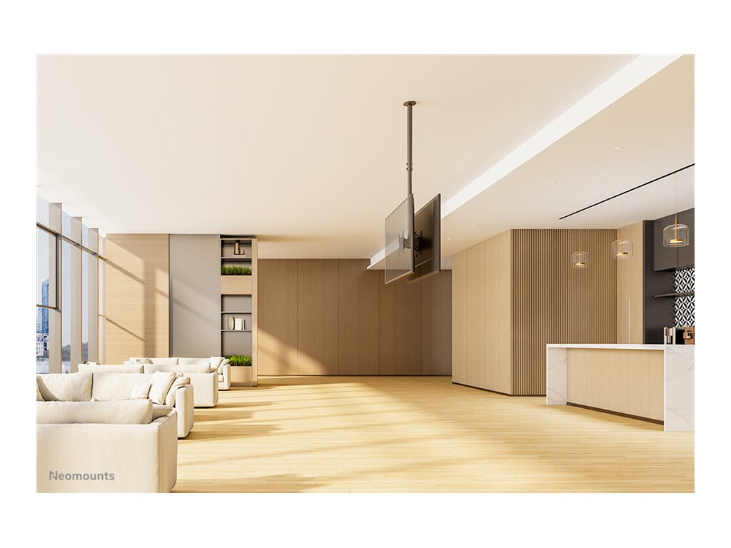 Neomounts CL35-340BL22 Dual Monitor/TV Mount Ceiling | Adjustable Height, Rotate, Tilt, Swivel | 23-42 " | Maximum weight (capacity) 45 kg | Black