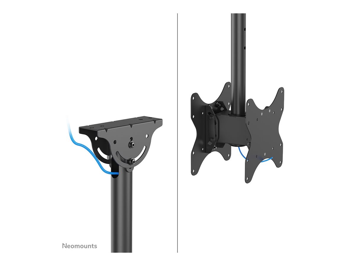 Neomounts CL35-340BL22 Dual Monitor/TV Mount Ceiling | Adjustable Height, Rotate, Tilt, Swivel | 23-42 " | Maximum weight (capacity) 45 kg | Black