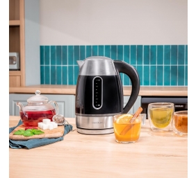 Cecotec Kettle | Thermosense 400 VisionLight | Electric | 2200 W | 1.7 L | Stainless steel | 360° rotational base | Black/Stainless steel