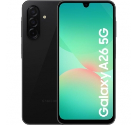 Samsung Galaxy | A26 (A266) | Black | 6.7 " | Super AMOLED | 1080 x 2340 pixels | Internal RAM 6 GB | 128 GB | Dual SIM | 5G | Main camera resolution 50+8+2 MP | Secondary camera resolution 13 MP | Android | 15 | 5000 mAh