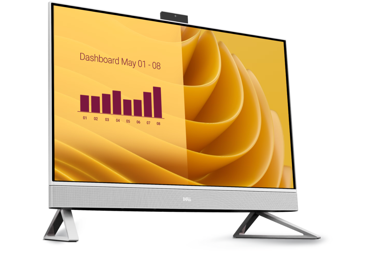 Dell 27 All-in-One EC27250 | Desktop | AIO | 27 " | Intel Core 7 | 150U | 16 GB | DDR5 | 512 GB | Intel Integrated Graphics | English | Windows 11 Pro | Warranty 36 month(s)