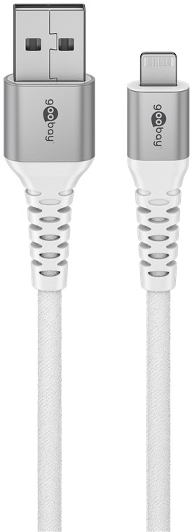 Goobay Lightning USB-A Supersoft Textile Cable with Metal Plugs | 74511