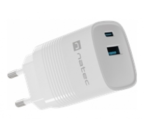 NATEC Charger Ribera GaN USB-A+USB-C 30W