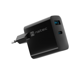 Natec Ribera USB Charger, 1x USB-A, 1x USB-C, 45 W | NUC-2143