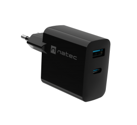 Natec Ribera USB Charger, 1x USB-A, 1x USB-C, 45 W | NUC-2143