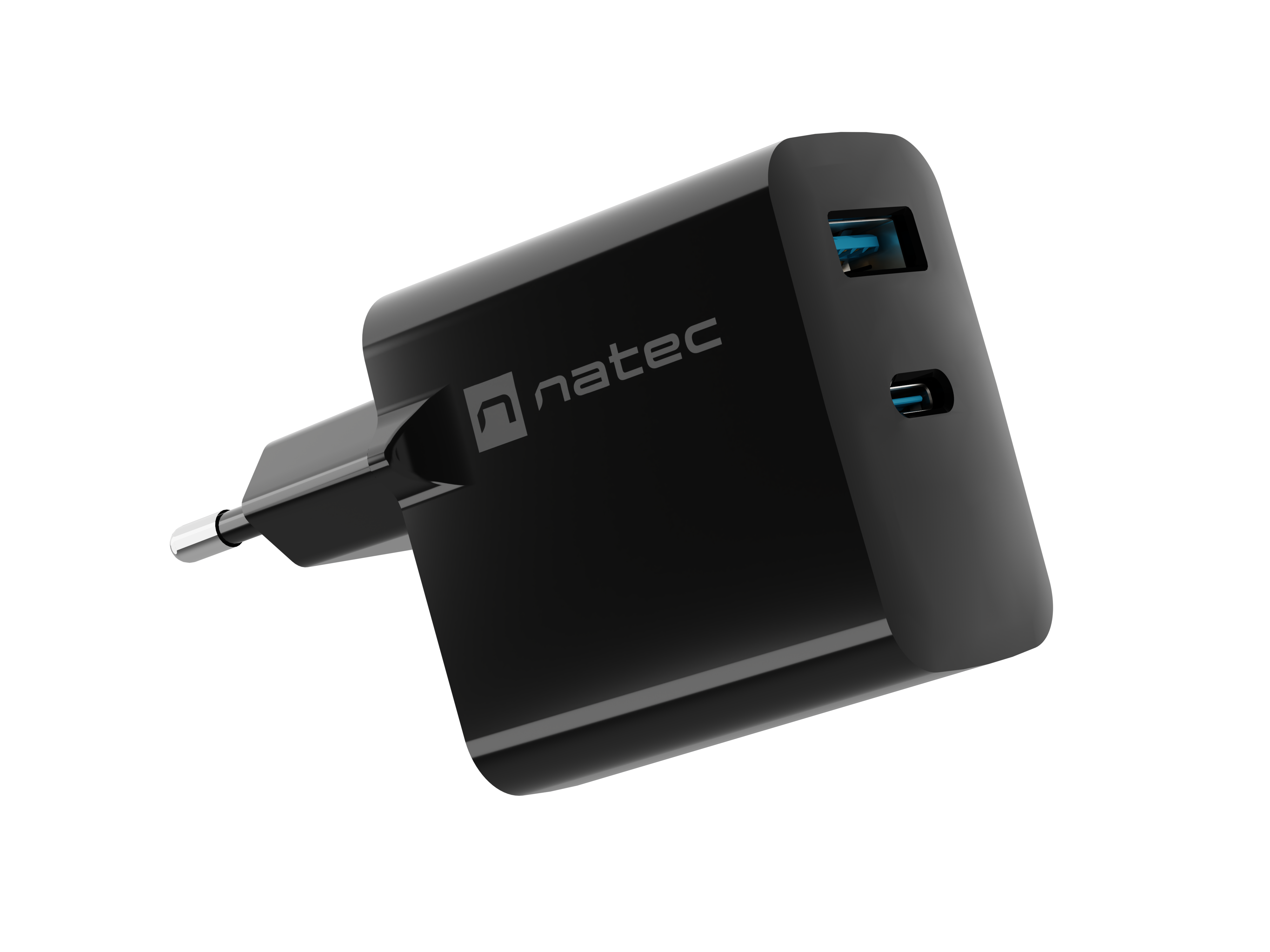 Natec Ribera USB Charger, 1x USB-A, 1x USB-C, 65W | NUC-2145