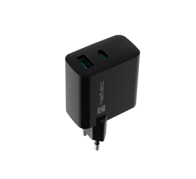 Natec Ribera USB Charger, 1x USB-A, 1x USB-C, 65W | NUC-2145