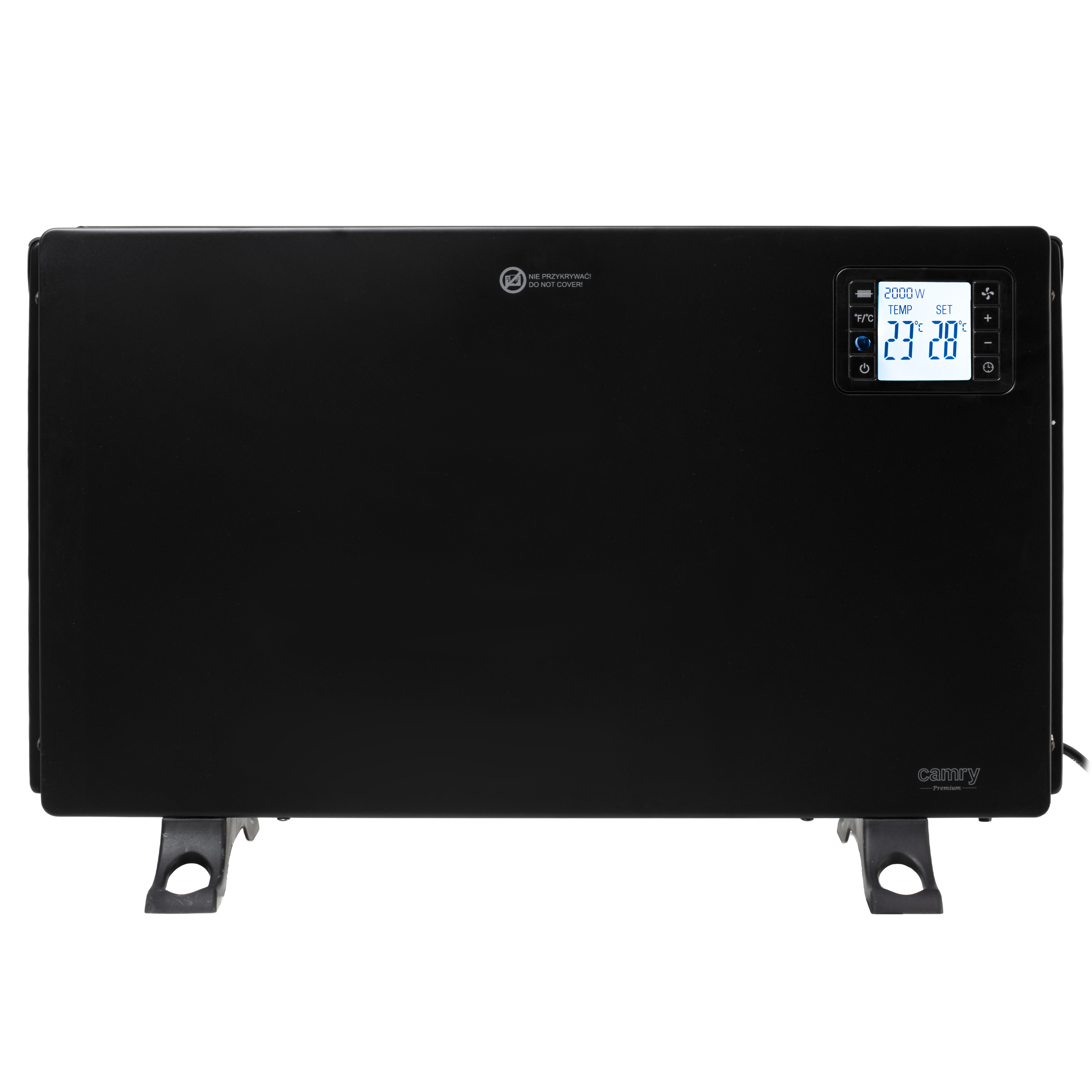 Camry Fan Heater with Remote Control | CR 7739 | Convection Heater | 2000 W | Number of power levels 3 (750W/1250W/2000W) | Black